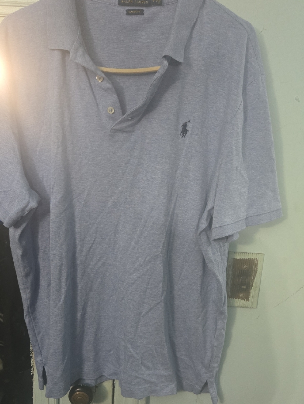 Ralph Lauren Light Blue Polo Shirt with Navy Pony